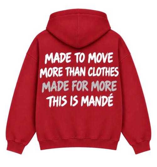 Mandé Clothing Hoodie – Burgundy Red
