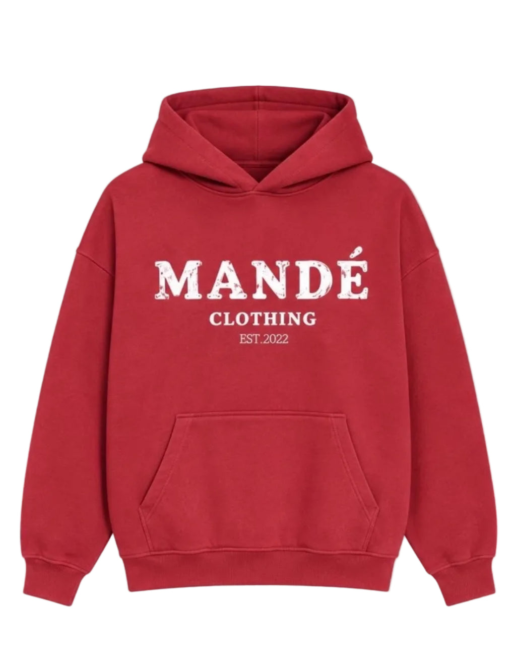 Mandé Clothing Hoodie – Burgundy Red