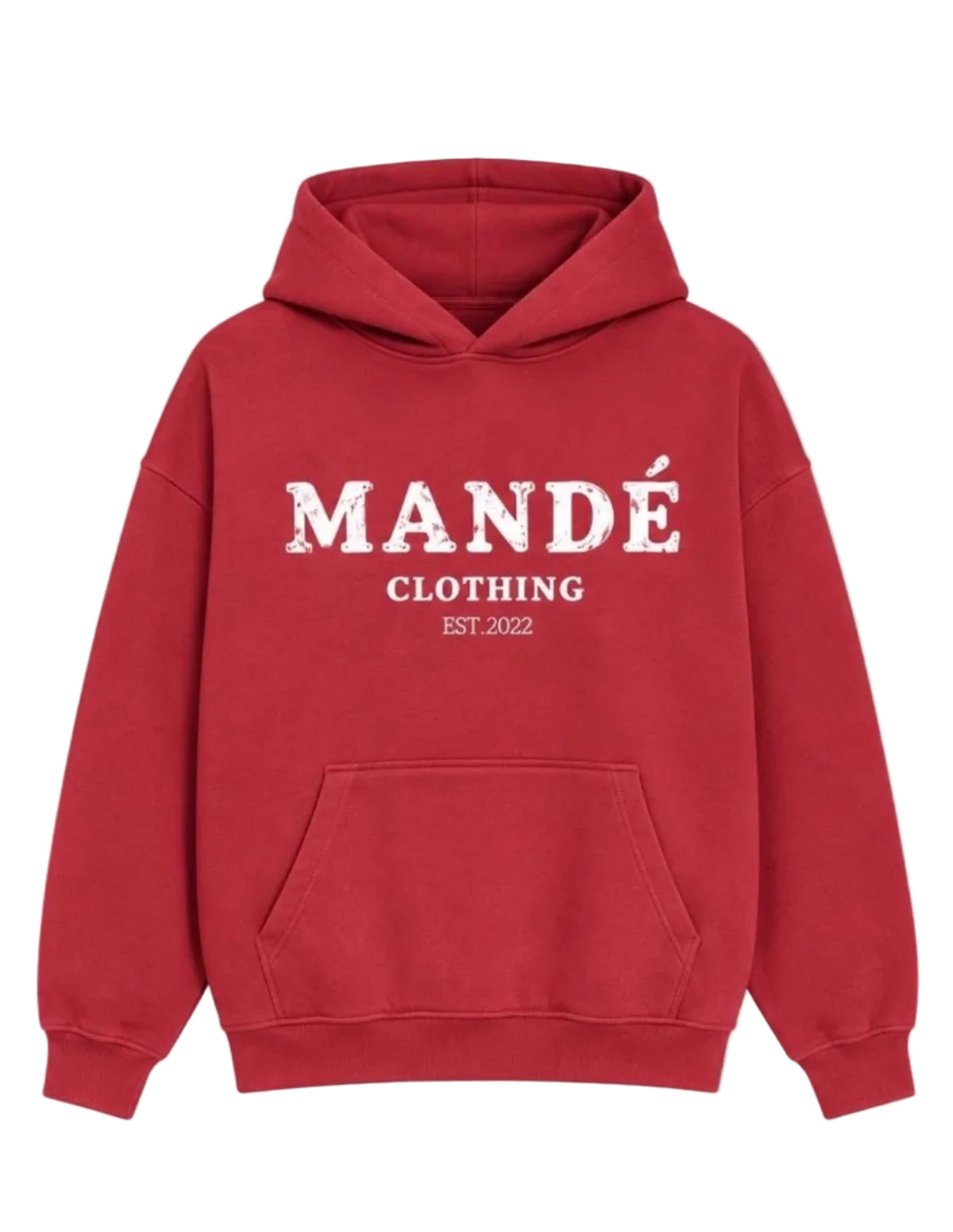 Mandé Clothing Hoodie – Burgundy Red