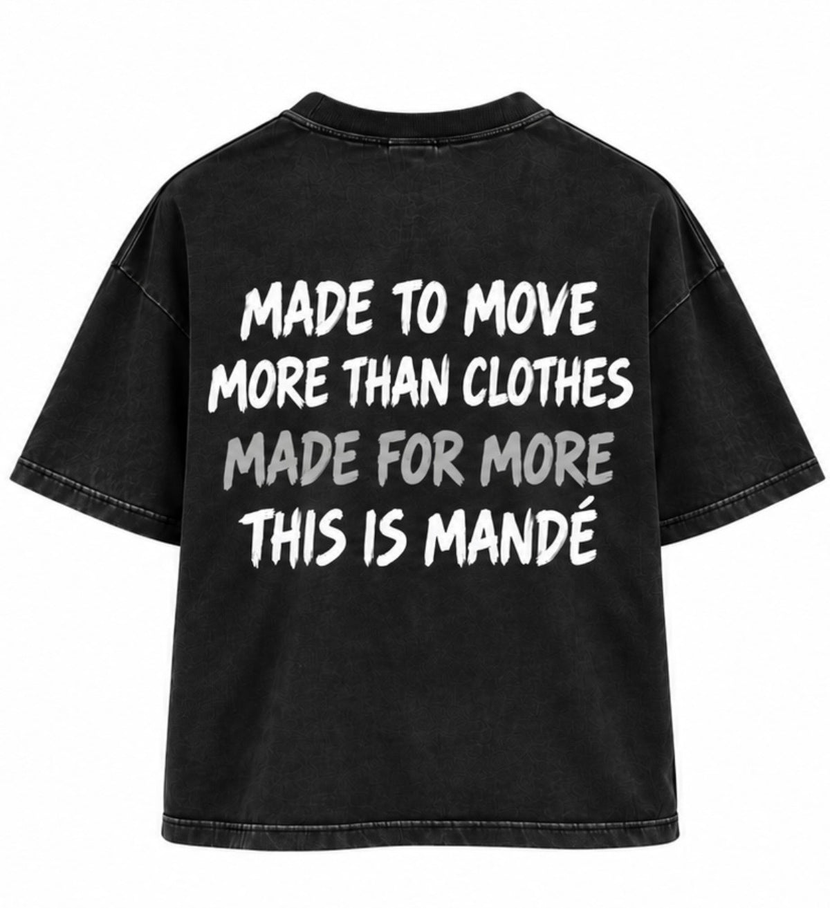 Mandé Clothing svart t-shirt baksida