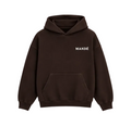 Mandé Clothing Brown hoodie framsida
