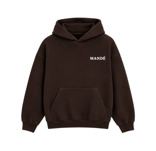 Mandé Clothing Brown hoodie framsida