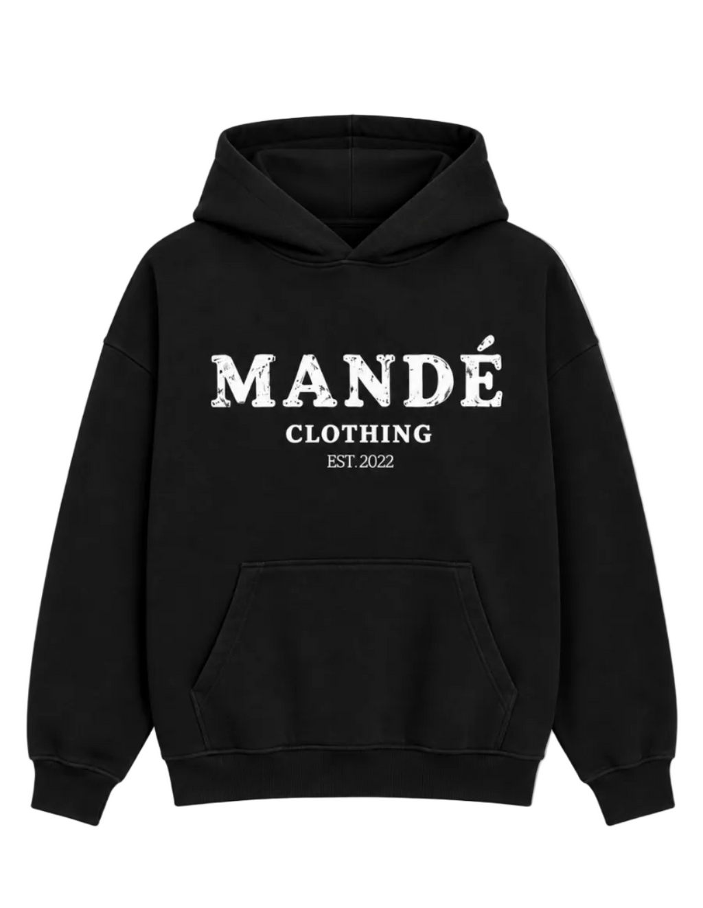 Mandé Clothing hoodie i svart med vitt tryck