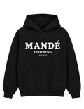 Mandé Clothing hoodie i svart med vitt tryck